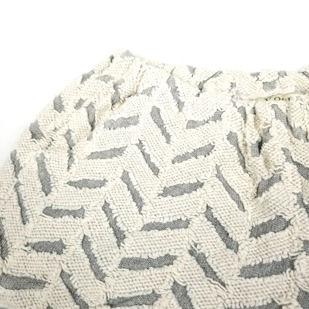 KOCH | Textured Knit Herringbone Shorts White Grey - Picture 2 of 12